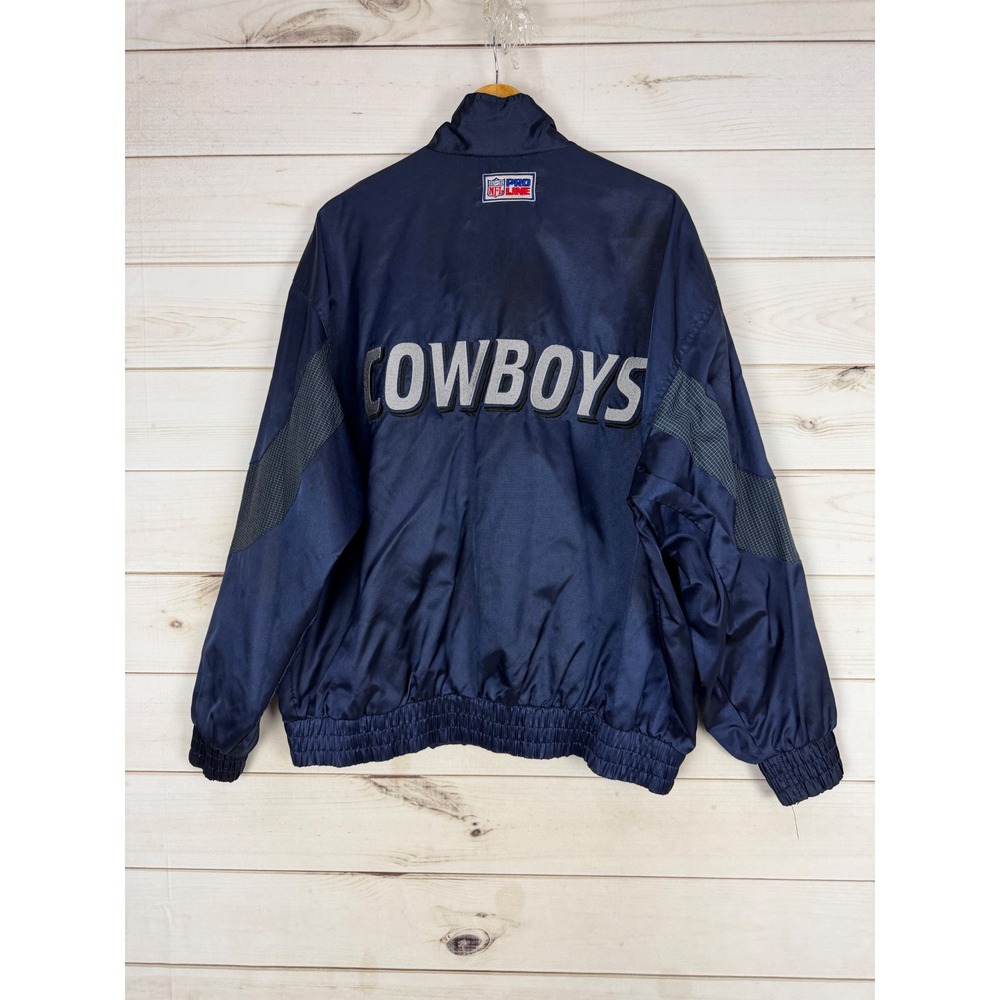 Vintage Logo Athletic NFL Pro Line Dallas Cowboys Jacket Navy Blue XL - Picture 2 of 8